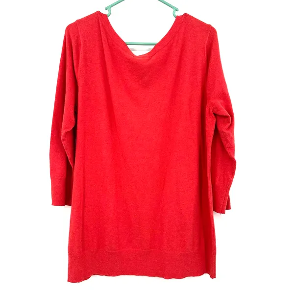 Gap size XL red boat neck sweater cotton‎ nylon blend - Image 2