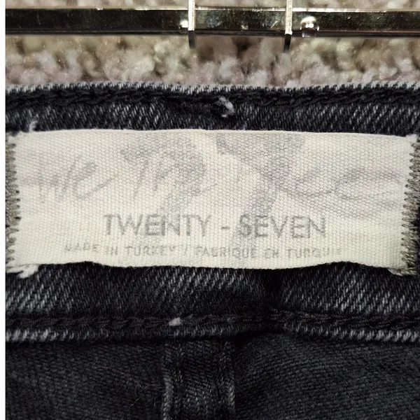 Free People Jeans Womens 27 (Fits 26x27) Dark Wash We the Free‎ Raw Hem Boho - Image 7