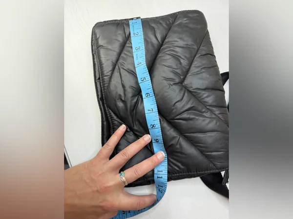 ATHLETA x Caraa Black Puffer Crossbody Bag/Purse - Image 13