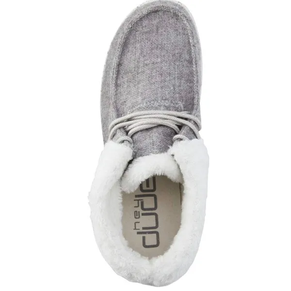 Hey Dude Britt Womens Faux Fur Lined Slip On Shoes Gray Cozy Casual‎ - Size 8 - Image 5
