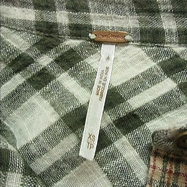 Anthropologie Free People madras shirt XS - Image 6