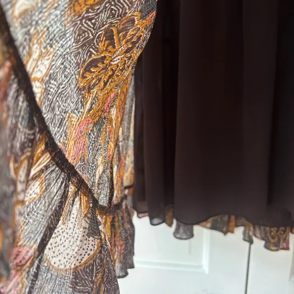 Ulla Johnson Vienne Bird of Paradise Mini Dress in Amber Size 2 Ruffle High Neck - Image 8