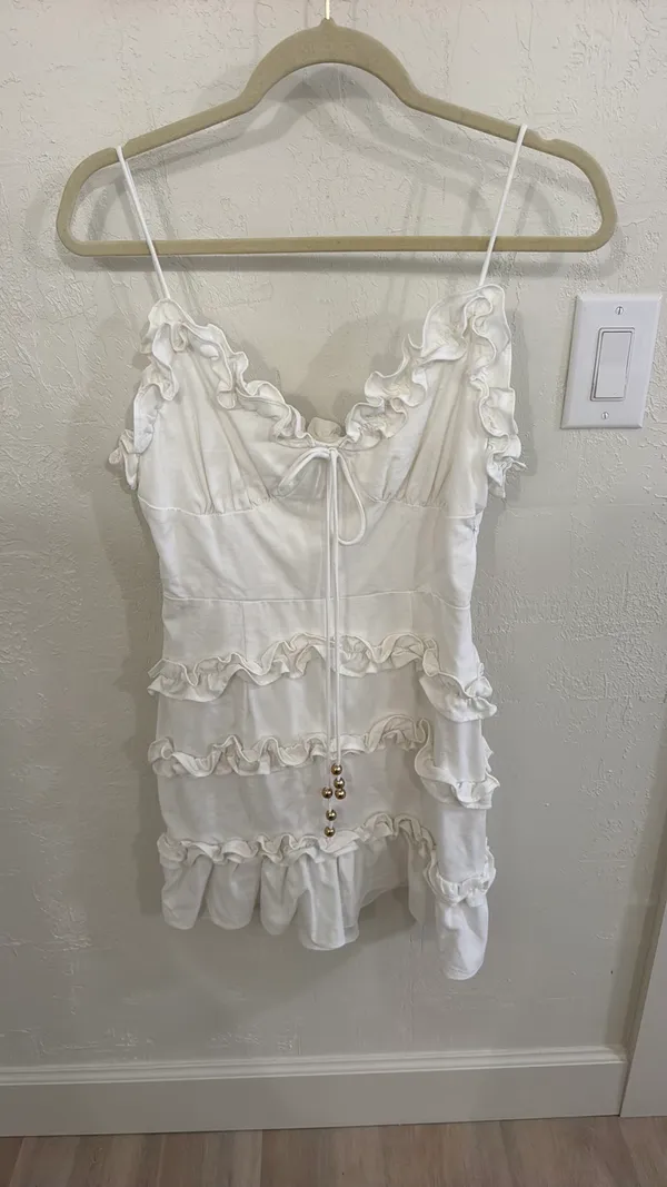 Sabo Luxe ruffled white dress - Image 3
