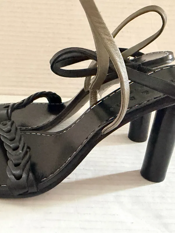 Rag & Bone Infinity cylinder braided black shoes High Heels size 36 - Image 7