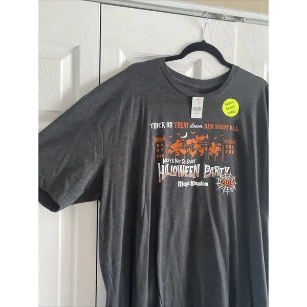 Disney Parks Halloween Party 2019‎ Womens Size 3XL Charcoal Glow T-Shirt Cotton - Image 3