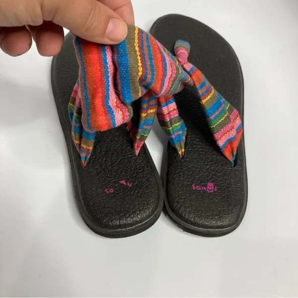 Sanuk multicolored sling back sandals‎ size 10 - Image 4