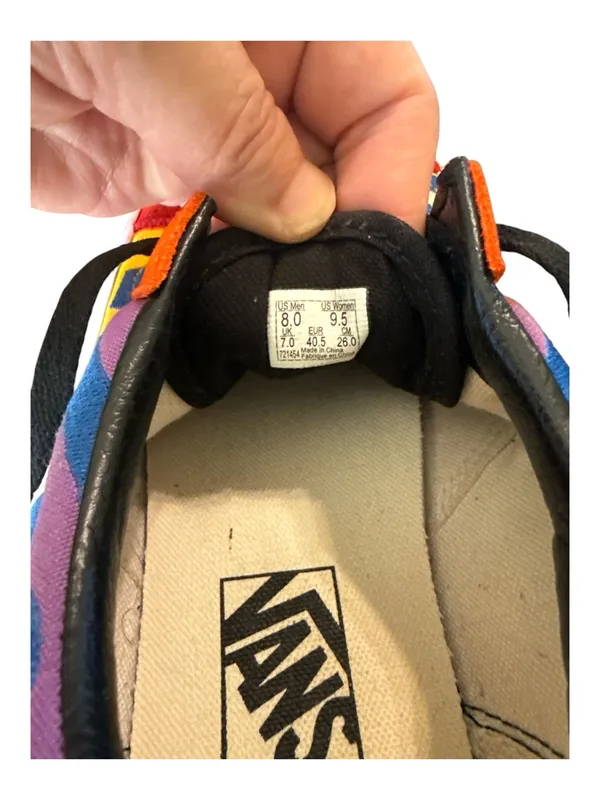 Vans Multicolor Purple Blue Orange Red Yellow Canvas Low-Top Sneaker - Image 7