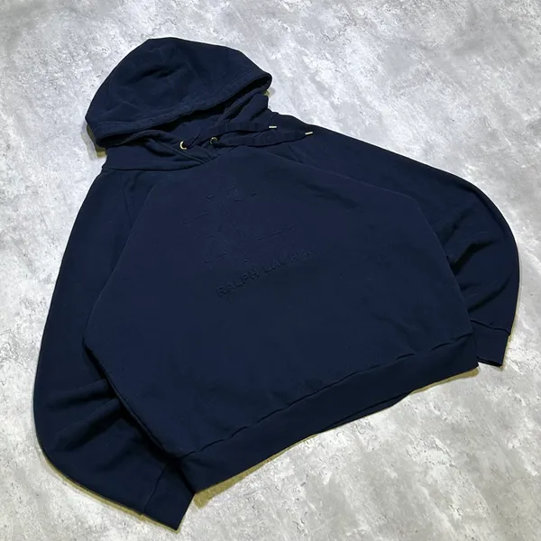 Lauren Ralph Lauren Navy Everyday Hoodie Sweatshirt With Gold Accents - Image 3