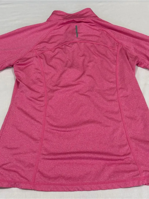 Reebok 1/4 Zip-Up Top Women’s Size Medium Pink Long Sleeve Compression Top - Image 5