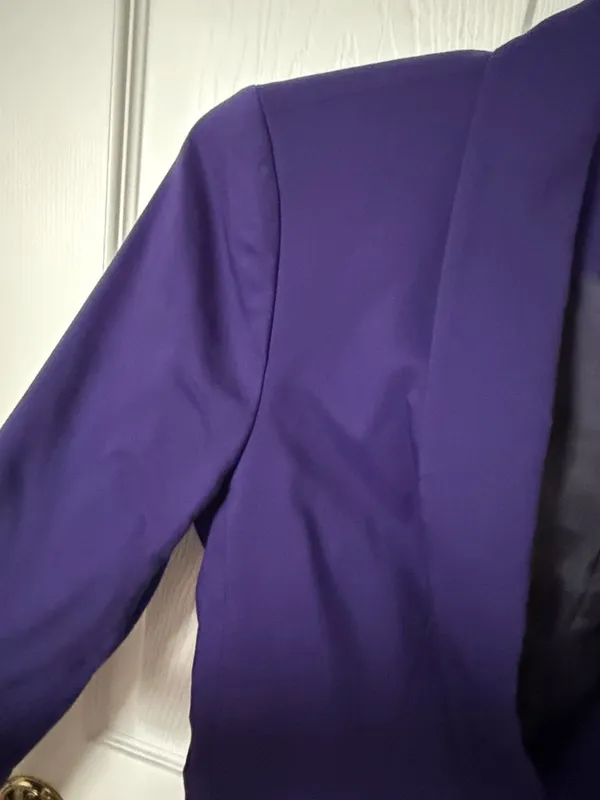 LOFT Deep Purple Single-Button Blazer size 4 - Image 3
