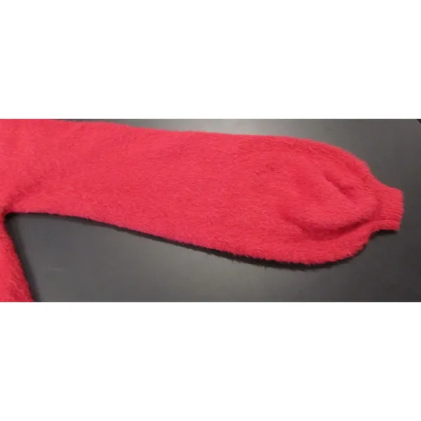 Altar’d State Fuzzy Eyelash Cropped Sweater Raspberry XS Pre‑Owned Tie back - Image 7