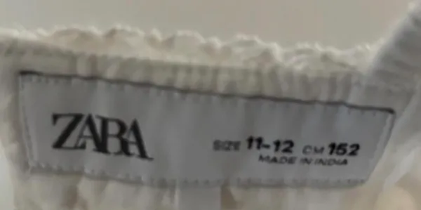 ZARA Top Tank White Ribbed - Image 3