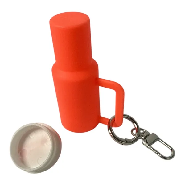 Mini Tumbler Keychain Orange Cup Accessory – Removable Lid NEW - Image 4