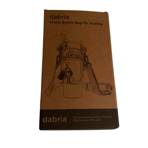 Dabria Water Bottle Carrier Bag w/ Phone Pocket Stanley 40oz Tumbler Neoprene Bl - Image 6
