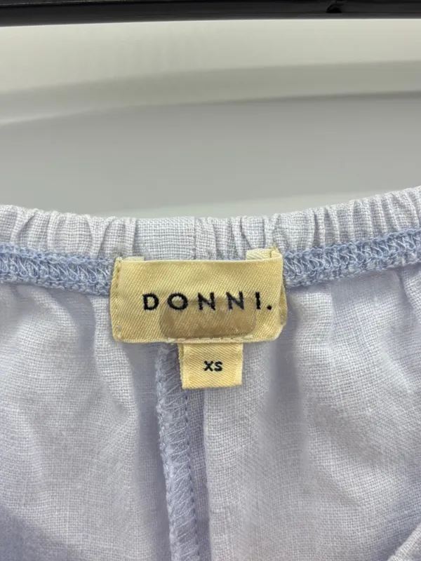 DONNI. The Linen Simple Pant Blue Size XS - Image 3