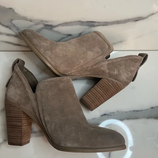 Vince Camuto Brown Leather Block Heel Francia Boots Sz 8.5 Western Boho Festival - Image 6