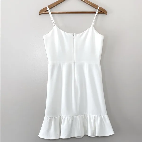 Dress The Population Mira Dress Ruffled‎ Hem Ivory Size M - Image 7