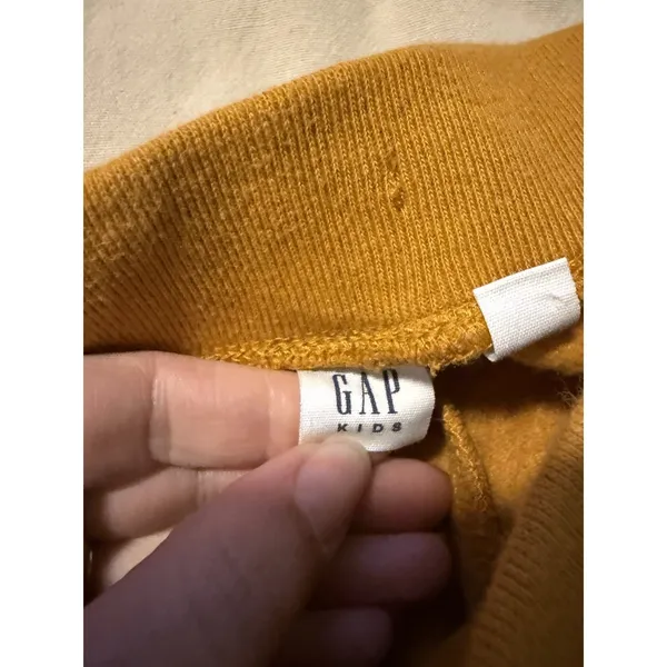 Gap Kids Solid Logo Sweatpants Lounge Mustard Yellow Girls Sz XL 12 Lounge - Image 3