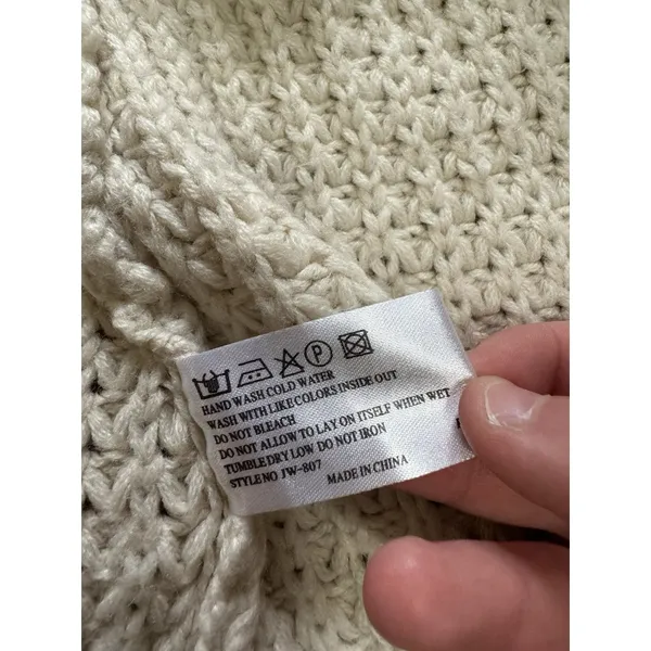 Handmade Crochet Cardigan Women Open Front Size S/M Chunky Acrylic Cottagecore Bohemian‎ - Image 7