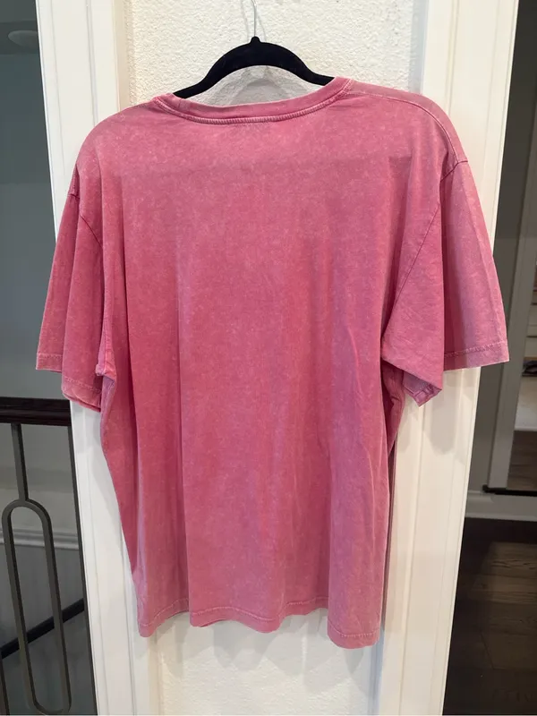 Zutter Beach Club Oversized Graphic Tee Pink Size Small NWT - Image 4
