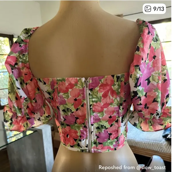 For Love & Lemons Puff Sleeve Top - Image 4