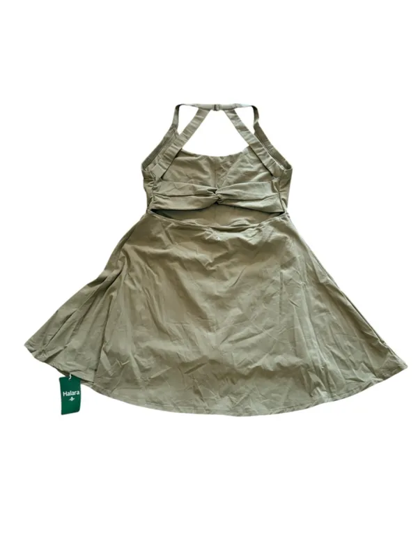 Halara Flare Mini Dance Active Dress Size XL NWT Withered Green (Olive) - Image 4