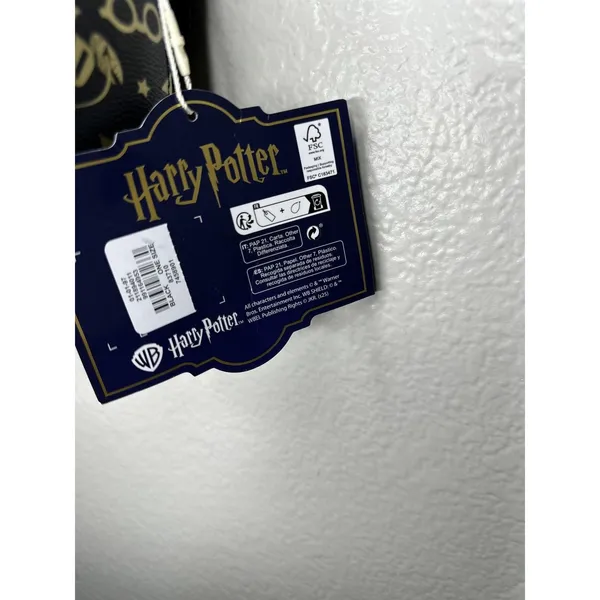 NEW Harry Potter Crossbody Bag Adults Small Black Faux Leather Logo Gold Icons - Image 7