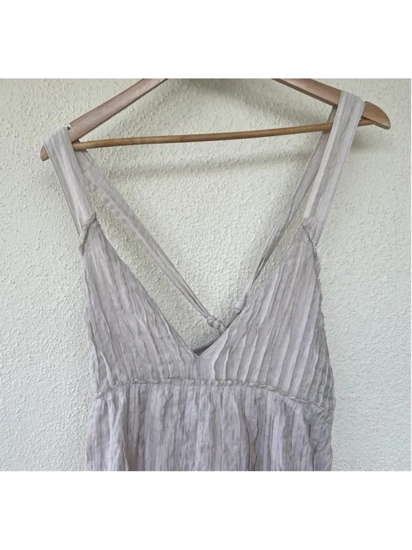 Free People Frankie Pintuck Maxi Dress Sand Women’s S Prairie Boho Western Lagen - Image 11