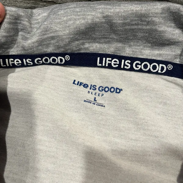 Women's Life Is Good 2 pc Sleep L Pajama PJs Be Kind Life is Good Shirt Shorts - Image 11