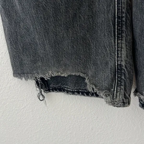 American Eagle 90s Bootcut Boot Cut Distressed Black Denim Jeans 4 - Image 9