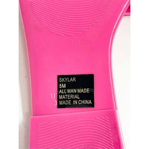 Dolce Vita Jelly Sandals Womens‎ Size 5 Skylar Pink Spiked Slip On Slides - Image 8