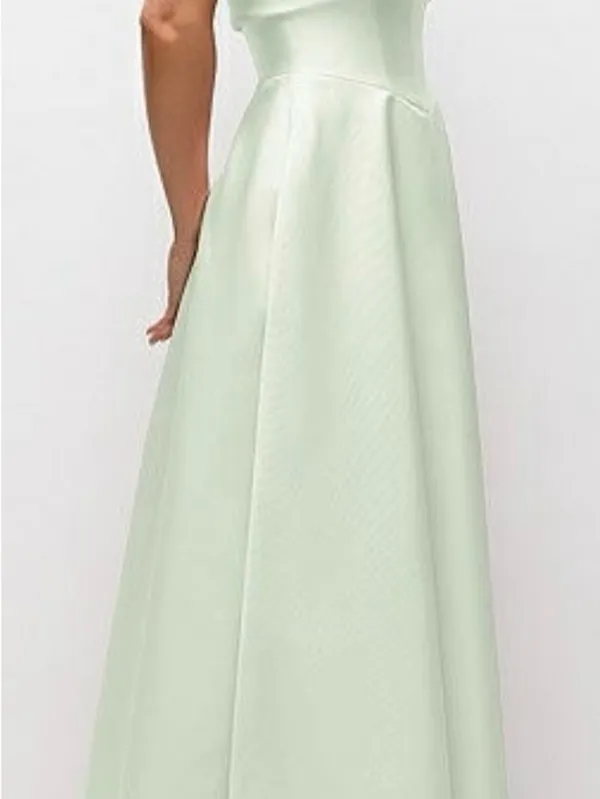 NEW Alfred Sung Bow Strapless twist cuff neck gown mint green D888 sz 6 - Image 3