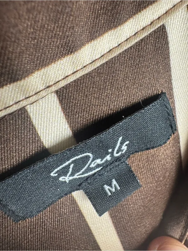 Rails Elias Shirt Brown Line Art M - Image 4