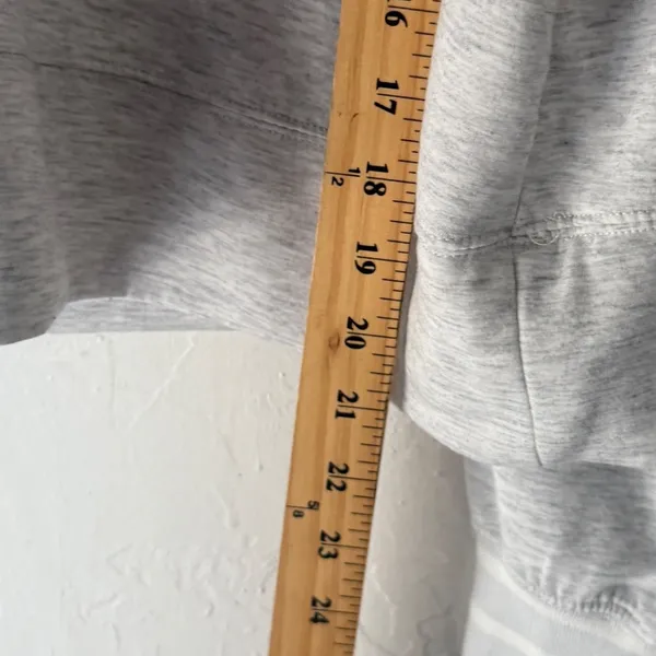 Athletic Works Womens Light Heather Gray Quarter‎ Zip Pullover Sweatshirt - Image 7