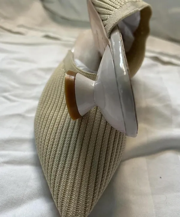 Kitten Heel Sand Summer Mule Slide Size 7 - Image 4