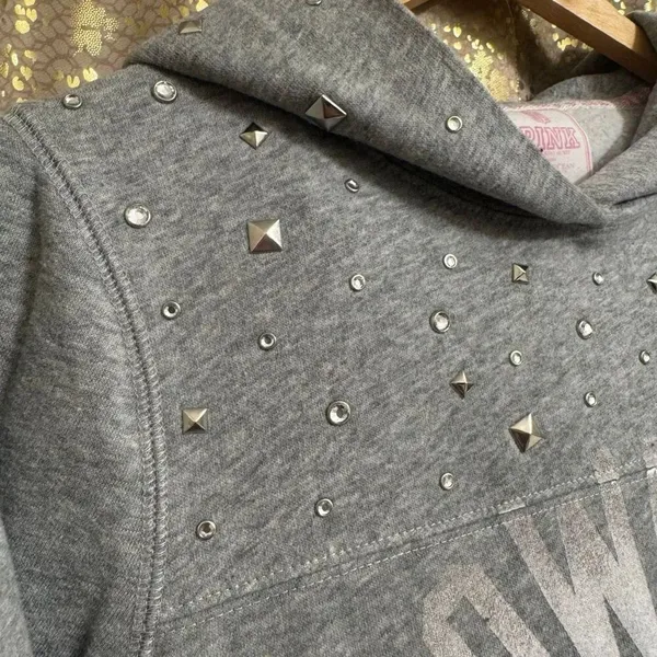 PINK Victorias Secret Vintage NFL Dallas Cowboys Rhinestone Hoodie Medium - Image 3