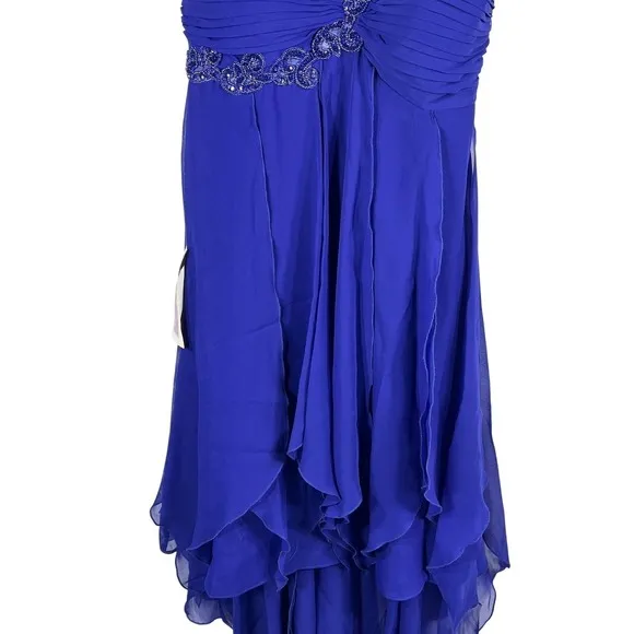 Y2K Fairy‎ Grunge Midi Dress 3/4 Blue Purple Beaded Coquette Angel Empire Waist - Image 13