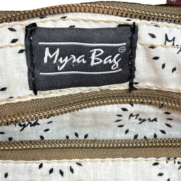 Myra Bag Beautiful Cow Hide Pocket Southwest Aztec Design Tote Bag Boho Western - Image 7