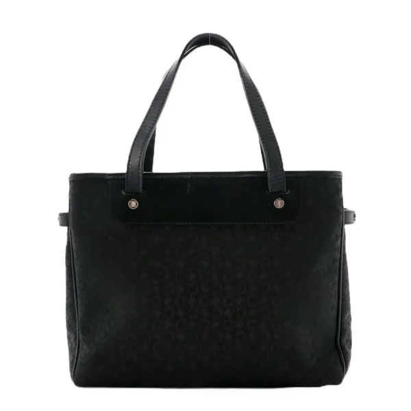 Celine Macadam Black Canvas Monogram W/Leather Trim Tote Bag - Image 3