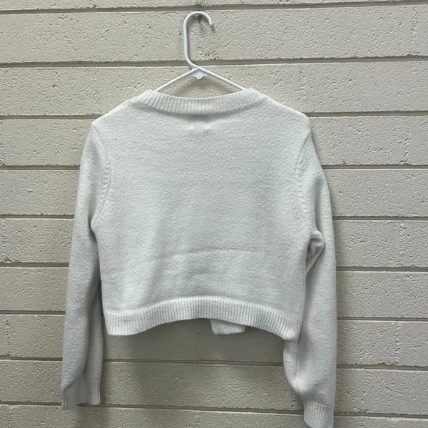 Princess Polly White Cardigan Sweater size XS/S - Image 2