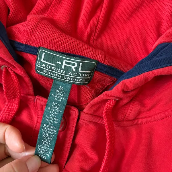 Like new Ralph Lauren Active women Red Hooded Jacket size M - Image 6