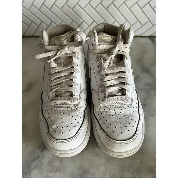 Nike Court Vision Mid Triple White Shoes Sneakers CD5436-100 Women’s Size 9 - Image 5