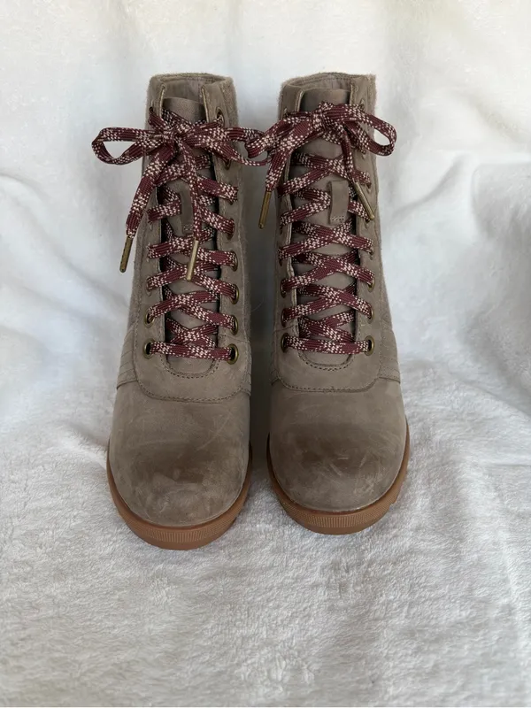 Sorel Women's Lexi Wedge Boots Khaki 7.5 - Image 3