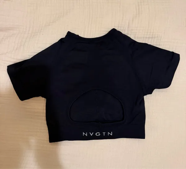 NVGTN Black Vortex Seamless Bra Top - Image 3