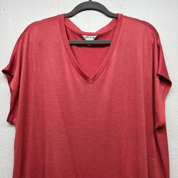 Orvis Womens Knit Top XXL Short Sleeve Stretch Relaxed Casual Workwear - Image 3