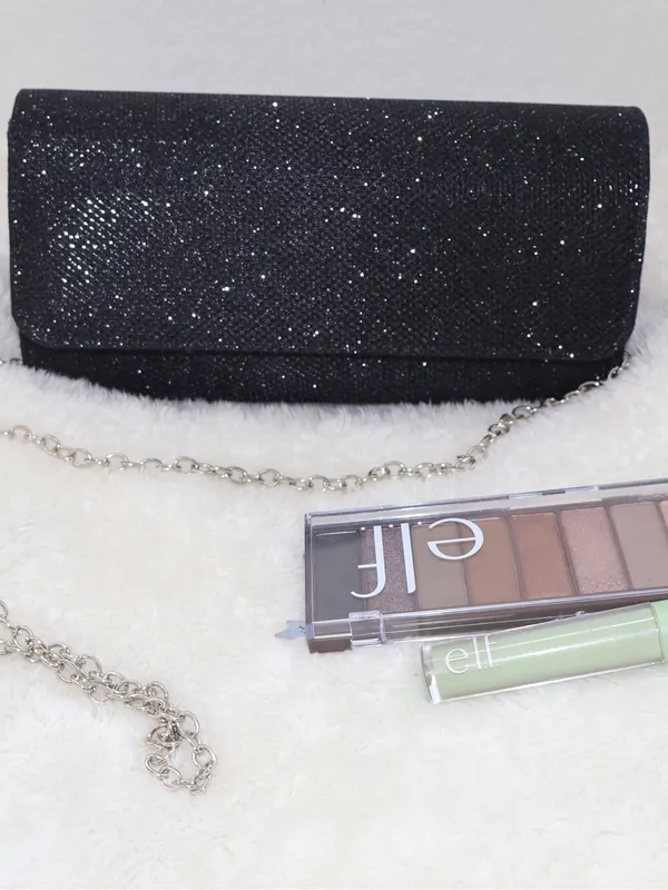Black Glitter Clutch, Evening Bag, Party Purse o Formal Bag. - Image 7