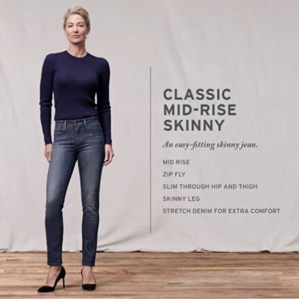 Levi’s Classic Mid Rise Skinny Jeans Light Wash Stretch W28 L30 Size 6 - Image 2