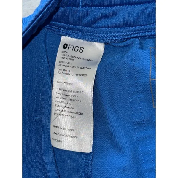 Figs Women's Zamora Blue Skinny Jogger Scrub Pants Size‎ Small - Image 4