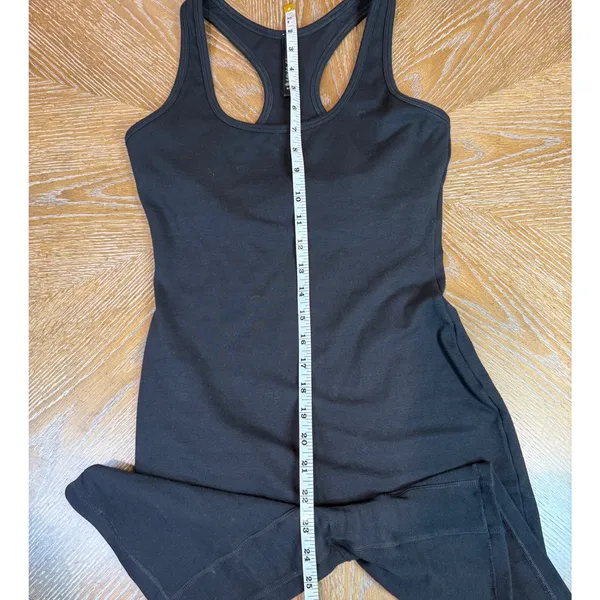 Skims Outdoor Mid Thigh Bodysuit Black Racerback Romper One Piece Size Medium - Image 9