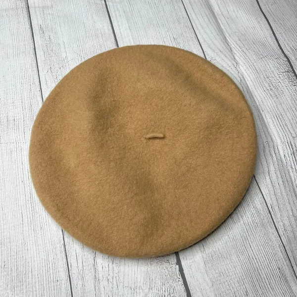 Knitworks 100% Wool Tan Cap Knit Hat - Image 2